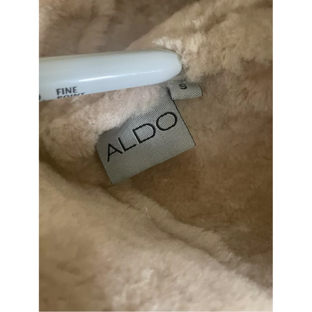 Aldo Beige Faux Leather Earflap Trapper Hat With A Super Soft Lining Size Small - Picture 5 of 7